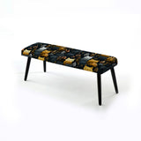 Cute Cat In Botanical Garden - Upholstered Cottage Bench