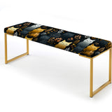 Cute Cat In Botanical Garden - Upholstered Cottage Bench