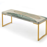 Seastar And Blue Sea Shell II - Upholstered Bench