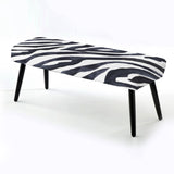 Zebra Striped - Upholstered Bench