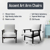 Colorful Mid Century Minimalist Oasis IV- Upholstered Accent Chair