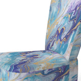 Turquoise And Purple Liquid Art V - Upholstered Accent Chair