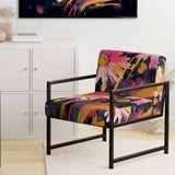 Purple Yellow Daisies Flower Fusion - Cottage Accent Chair