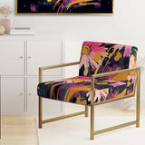 Purple Yellow Daisies Flower Fusion - Cottage Accent Chair