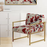 Red Leaves Scarlet Simplicity - Traditional Accent Chair