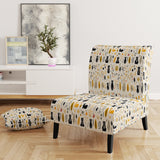 Minimalist Forest Animal Pattern - Farmhouse Accent Chair