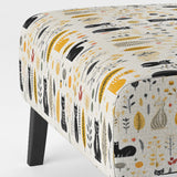 Minimalist Forest Animal Pattern - Farmhouse Accent Chair