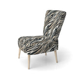 Beige And Black Zebra Sophistication - Modern Accent Chair