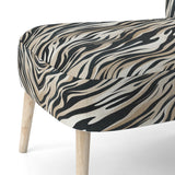Beige And Black Zebra Sophistication - Modern Accent Chair