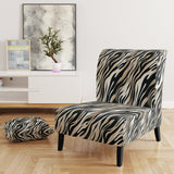 Beige And Black Zebra Sophistication - Modern Accent Chair