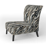 Beige And Black Zebra Sophistication - Modern Accent Chair