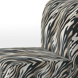 Beige And Black Zebra Sophistication - Modern Accent Chair