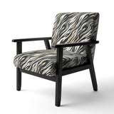 Beige And Black Zebra Sophistication - Modern Accent Chair