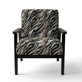 Beige And Black Zebra Sophistication - Modern Accent Chair