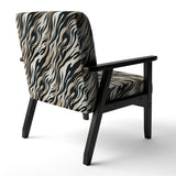 Beige And Black Zebra Sophistication - Modern Accent Chair