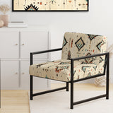 Tribal Nomad Boho Pattern- Upholstered Accent Chair