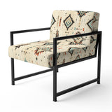Tribal Nomad Boho Pattern- Upholstered Accent Chair