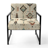 Tribal Nomad Boho Pattern- Upholstered Accent Chair