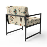 Tribal Nomad Boho Pattern- Upholstered Accent Chair