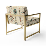 Tribal Nomad Boho Pattern- Upholstered Accent Chair