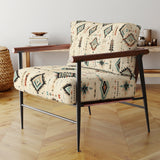 Tribal Nomad Boho Pattern- Upholstered Accent Chair