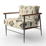 Tribal Nomad Boho Pattern- Upholstered Accent Chair