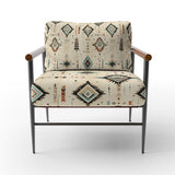 Tribal Nomad Boho Pattern- Upholstered Accent Chair