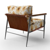 Golden Watercolor Sunflower Blooms - Upholstered Accent Chair