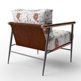 Blush And White Watercolor Garden Florals - Upholstered Accent Chair