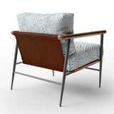 Blue Dotted Wave Motion - Upholstered Accent Chair
