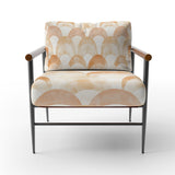 Peach Watercolor Scallop Arches - Upholstered Accent Chair