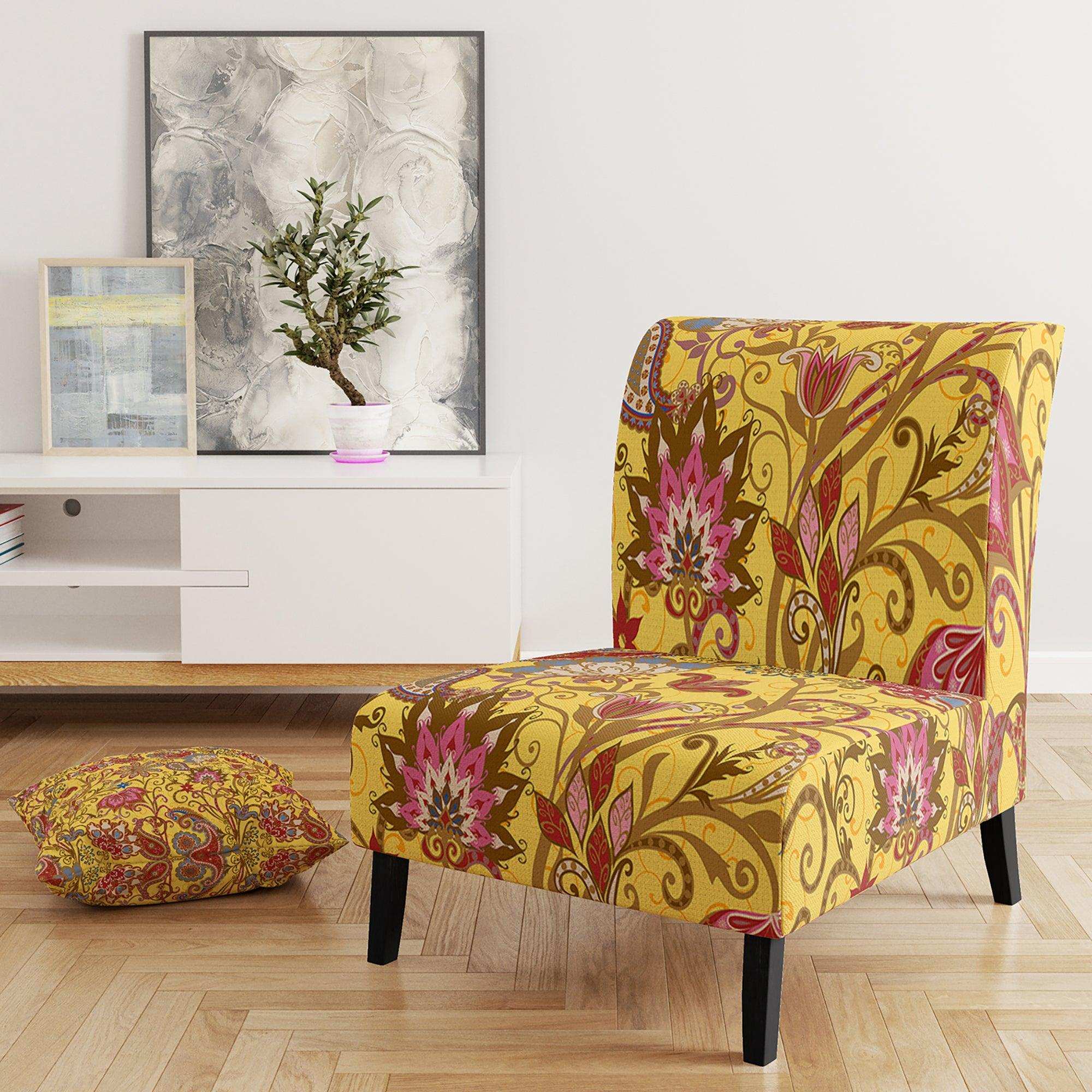 Bohemian Decor Boho Style Accent Chairs Pattern In Ethnic
