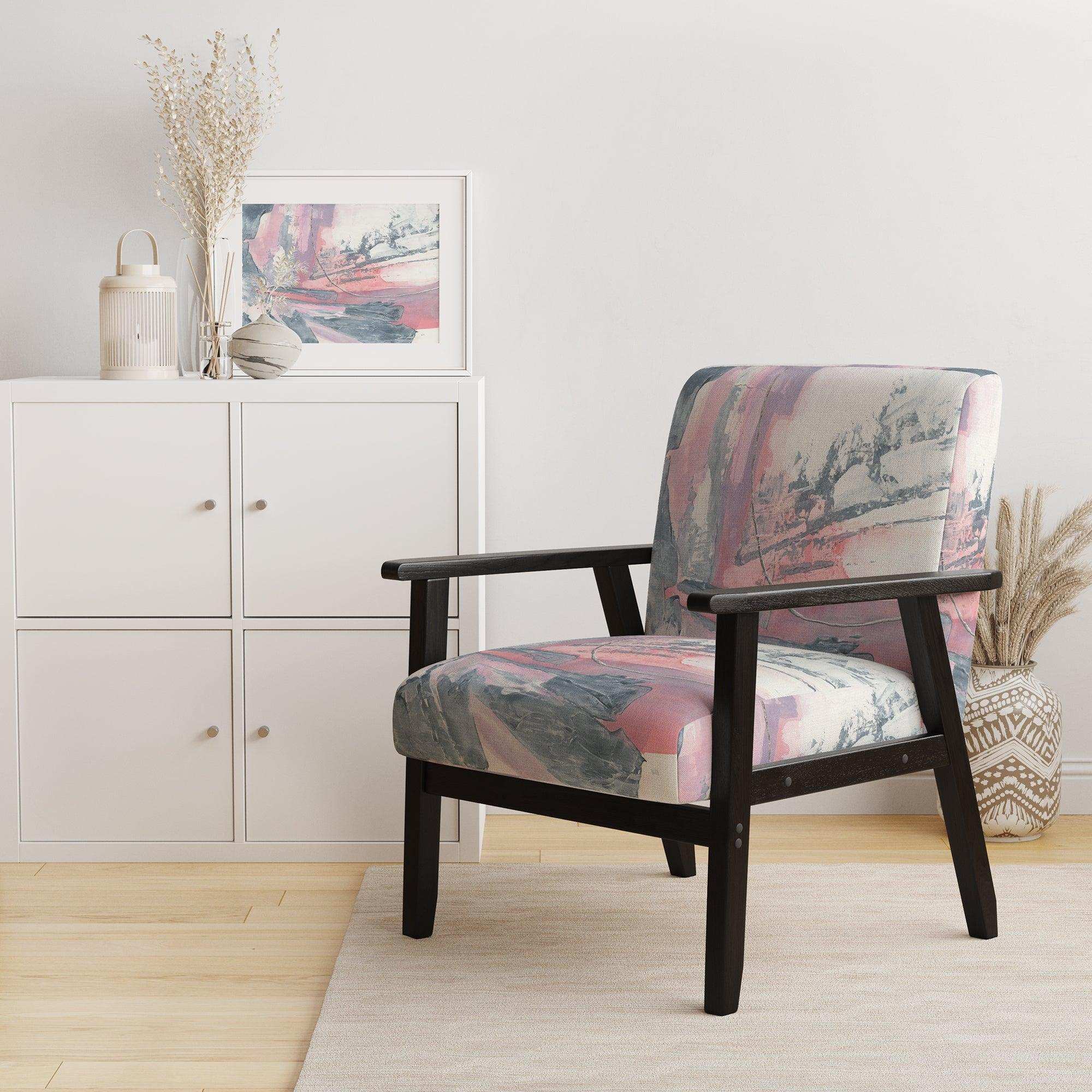 Durty Shabby Pink Blush I Shabby Chic Accent Chair – Designart