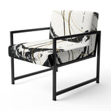 Gold Metallic Circle Modern Glam Accent Chair