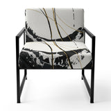 Gold Metallic Circle Modern Glam Accent Chair