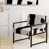 Black & White Crossing Paths II Modern Accent Chair
