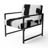 Black & White Crossing Paths II Modern Accent Chair