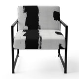 Black & White Crossing Paths II Modern Accent Chair