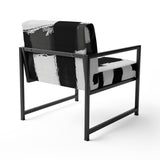 Black & White Crossing Paths II Modern Accent Chair