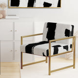 Black & White Crossing Paths II Modern Accent Chair