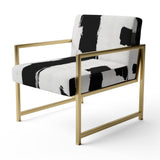 Black & White Crossing Paths II Modern Accent Chair