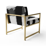 Black & White Crossing Paths II Modern Accent Chair
