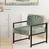 Seastar and Blue Sea Shell II Nautical & Coastal Accent Chair