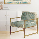 Seastar and Blue Sea Shell II Nautical & Coastal Accent Chair