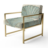 Seastar and Blue Sea Shell II Nautical & Coastal Accent Chair