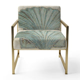 Seastar and Blue Sea Shell II Nautical & Coastal Accent Chair