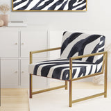 Zebra Striped - Upholstered Accent Chair