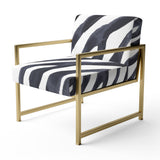 Zebra Striped - Upholstered Accent Chair