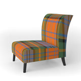 Autumn Plaid Tartan - Upholstered Accent Chair