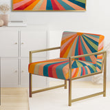 Colorful Mid Century Optical Serenade I - Eclectic Modern Accent Chair